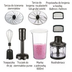 Blender ręczny Adler CR 4623 (1600W; kolor czarny). Blendery Adler. Za 319.99 zł.