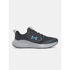 Buty treningowe męskie Under Armour Commit 4. Szare buty treningowe męskie Under Armour, bez wzorów, bez zapięcia, na fitness i siłownię. Za 229.99 zł.