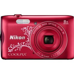 Nikon Coolpix A300 Czerwony z ornamentem + Karta 8GB + Pokrowiec Aparat. Akcesoria fotograficzne NIKON. Za 678.05 zł.