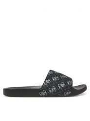 Guess Klapki FMJTOK ELL19 Czarny. Czarne klapki i japonki męskie Guess, z aplikacjami, z tworzywa sztucznego. Za 179.99 zł.