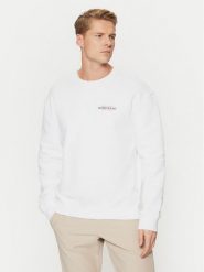 Guess Jeans Bluza M4YQ17 K9V31 Biały Regular Fit. Białe bluzy nierozpinane męskie Guess Jeans, l, z aplikacjami, z bawełny, bez ramiączek, bez kaptura. Za 299.00 zł.