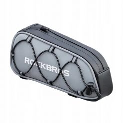 Torba rowerowa Rockbros na ramę odblaskowa saszetka 0,9 L. Szare saszetki męskie ROCKBROS, bez wzorów, z poliesteru, sportowe. Za 54.99 zł.