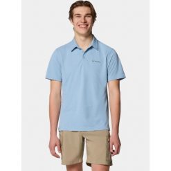 Koszulka polo męska Columbia Havercamp Pique. Niebieskie koszulki polo męskie Columbia, m, bez wzorów, sportowe, bez kołnierzyka, bez ramiączek. Za 259.00 zł.