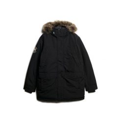 Parka z syntetycznym futrem Superdry Everest. Czarne parki męskie Superdry., na zimę, m, bez wzorów, z syntetyku, bez kaptura. W wyprzedaży za 765.70 zł.