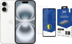 Smartfon Apple iPhone 16 256GB White (MYEF3) + FlexibleGlass. Białe smartfony Apple. Za 4,332.00 zł.