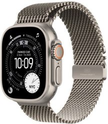 Smartwatch Apple Watch Ultra 3 GPS + Cellular 49mm Natural Titanium / Titanium Milanese Loop S Szary (MEWW4QI/A). Szare zegarki smartwatch Apple. Za 4,030.62 zł.