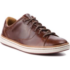 Sneakersy CLARKS - Norsen Lace 261278297 Dark Tan Leather. Brązowe buty sportowe na co dzień męskie Clarks, z materiału. W wyprzedaży za 319.00 zł.