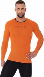 Brubeck Bluza męska 3D Run PRO z długim rękawem pomarańczowa r. XXL (LS13000). Brązowe bluzy nierozpinane męskie Brubeck, m, bez wzorów, bez kołnierzyka, bez ramiączek. Za 127.69 zł.