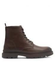Lasocki Kozaki 121AM1399 Brązowy. Brązowe buty zimowe męskie Lasocki, bez wzorów, ze skóry, bez obcasa, bez zapięcia. Za 119.99 zł.