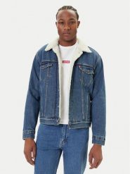 Levi's® Kurtka jeansowa Type III Sherpa 16365-0292 Niebieski Regular Fit. Niebieskie kurtki męskie l, bez wzorów, z bawełny, bez ramiączek, bez kaptura. Za 639.99 zł.