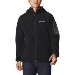 Kurtka Przejściowa Męska Columbia Tall Heights Hooded Softshell. Czarne kurtki męskie Columbia, m, bez wzorów, z poliesteru, sportowe, bez ramiączek, bez kaptura. Za 536.00 zł.