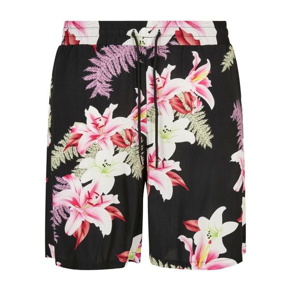 Krótka Urban Classics Viscose AOP Resort. Czarne szorty męskie Urban Classics, bez wzorów. Za 183.50 zł.