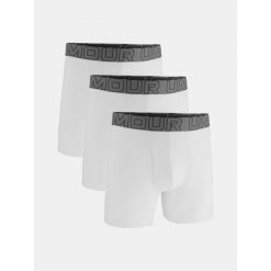 Bokserki męskie Under Armour M Perf Cotton 6in White, 3-pak. Białe bokserki męskie Under Armour, m, bez wzorów, z bawełny. Za 272.99 zł.