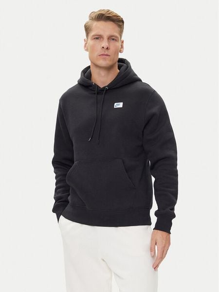 Nike Bluza Club HV5779 Czarny Regular Fit. Czarne bluzy nierozpinane męskie Nike, l, bez wzorów, z bawełny, bez ramiączek, bez kaptura. Za 299.99 zł.