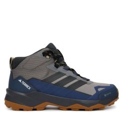 Trekkingi adidas. Szare buty trekkingowe męskie ADIDAS, bez wzorów, z gore-texu, bez zapięcia, trekkingowe, adidas terrex, gore-tex. Za 599.99 zł.