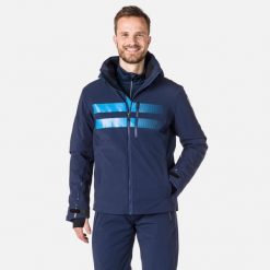 Kurtka narciarska męska Rossignol Course Jkt. Niebieskie kurtki narciarskie i snowboardowe męskie Rossignol, na zimę, m, bez wzorów, bez kaptura, narciarskie. W wyprzedaży za 1,279.00 zł.