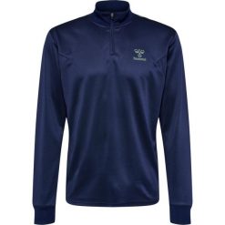 Półzapinana bluza dresowa Hummel HmlStaltic. Niebieskie bluzy nierozpinane męskie HUMMEL, s, bez wzorów, z dresówki, sportowe, bez ramiączek, bez kaptura. Za 182.75 zł.