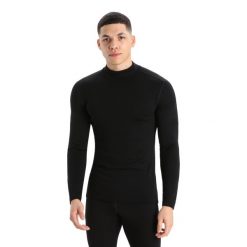 Koszulka z długim rękawem Męska Icebreaker 260 Tech LS Turtleneck. Czarne koszulki męskie z długim rękawem Icebreaker, m, bez wzorów, z wełny, sportowe, bez kołnierzyka, bez ramiączek. Za 510.45 zł.
