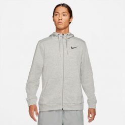 Bluza sportowa męska Nike Drifit. Czarne bluzy rozpinane męskie Nike, m, bez wzorów, sportowe, bez ramiączek, z kapturem. Za 399.99 zł.