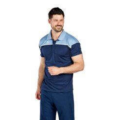 Polo Erima Change. Niebieskie koszulki polo męskie Erima, bez wzorów, sportowe, bez kołnierzyka, bez ramiączek. Za 208.50 zł.