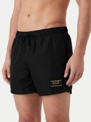 EA7 Emporio Armani Szorty kąpielowe 7M001713 AF21248 UC001 Czarny Regular Fit. Czarne kąpielówki męskie EA7 Emporio Armani, m, bez wzorów, z syntetyku. Za 429.99 zł.