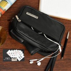 Saszetka męska skórzana do ręki czarna dwukomorowa Beltimore X49. Czarne saszetki męskie bez wzorów. Za 84.92 zł.