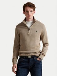 Polo Ralph Lauren Sweter 710859939510 Beżowy Regular Fit. Brązowe kardigany męskie Polo Ralph Lauren, m, bez wzorów, z bawełny, bez ramiączek. Za 889.99 zł.