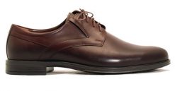 Wygodne brązowe półbuty męskie na szeroką stopę T222. Brązowe codzienne półbuty męskie Modini Moda Męska, bez wzorów, ze skóry, casualowe, bez obcasa, bez zapięcia. W wyprzedaży za 332.10 zł.