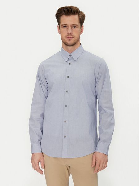 Armani Exchange Koszula XM000445 AF13007 FB056 Błękitny Regular Fit. Niebieskie koszule męskie Armani Exchange, m, bez wzorów, z bawełny, bez kołnierzyka, bez ramiączek. Za 219.99 zł.