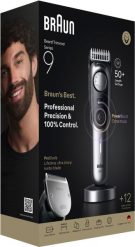 Trymer Braun BeardTrimmer 9 BT9560 trymer do brody Bateria 52 2 cm Mokry i suchy Czarny, Srebrny. Golarki męskie BRAUN. Za 578.12 zł.