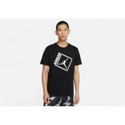 Koszulka sportowa męska Nike Air Jordan Jumpman. Czarne t-shirty sportowe męskie Nike, l, bez wzorów, sportowe, bez ramiączek. Za 202.00 zł.