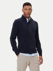 Barbour Kardigan Essential Elbow-Patch MKN0731CH51 Granatowy Regular Fit. Niebieskie kardigany męskie Barbour, l, bez wzorów, z wełny, bez ramiączek. Za 639.99 zł.