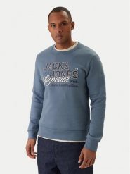 Jack & Jones Bluza Elogo 12288925 Niebieski Regular Fit. Niebieskie bluzy nierozpinane męskie Jack & Jones, m, bez wzorów, z bawełny, bez ramiączek, bez kaptura. Za 119.99 zł.