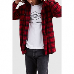 Levi's - Koszula Justin Timberlake. Brązowe koszule męskie Levi's, w kratkę, z materiału, z długim rękawem. Za 369.90 zł.