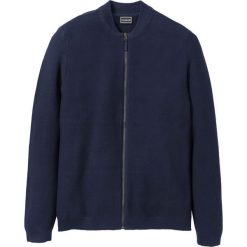 Sweter rozpinany z zamkiem bonprix ciemnoniebieski. Kardigany męskie bonprix. Za 79.99 zł.