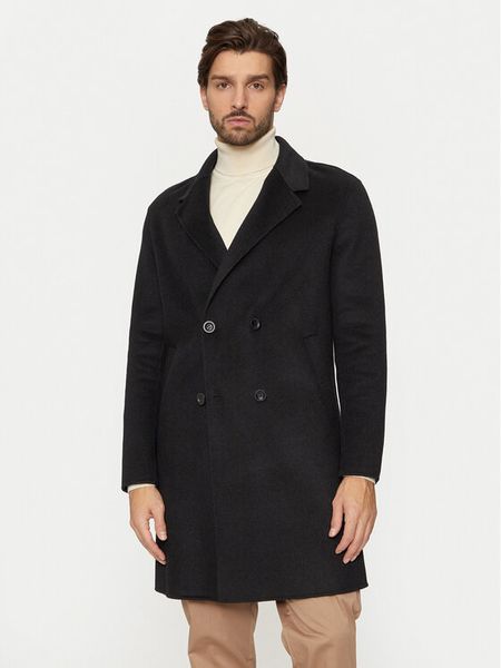 Guess Płaszcz wełniany M4BL47 WGJU2 Czarny Regular Fit. Czarne płaszcze męskie Guess, m, z aplikacjami, z syntetyku, bez kaptura. Za 459.99 zł.