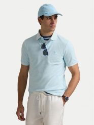 Polo Ralph Lauren Polo 710969626002 Błękitny Custom Slim Fit. Niebieskie koszulki polo męskie Polo Ralph Lauren, m, bez wzorów, z bawełny, bez kołnierzyka, bez ramiączek. Za 329.99 zł.