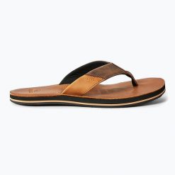 Japonki męskie Rip Curl Oxford Leather. Brązowe klapki i japonki męskie RIPCURL, bez wzorów. Za 189.00 zł.