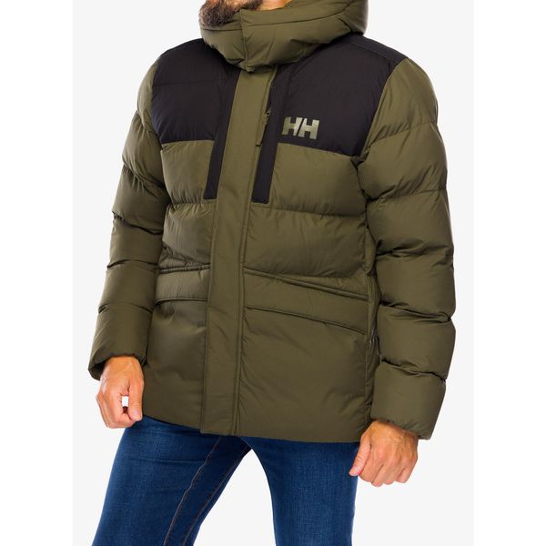 Kurtka puchowa Helly Hansen. Zielone kurtki męskie Helly Hansen, m, bez wzorów, z puchu, casualowe, bez ramiączek, bez kaptura. Za 1,399.00 zł.
