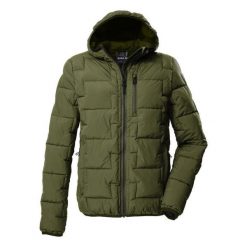 Kurtka pikowana z kapturem Killtec GW 72. Zielone kurtki męskie KILLTEC, bez wzorów, z puchu, sportowe, bez ramiączek, z kapturem. Za 546.50 zł.