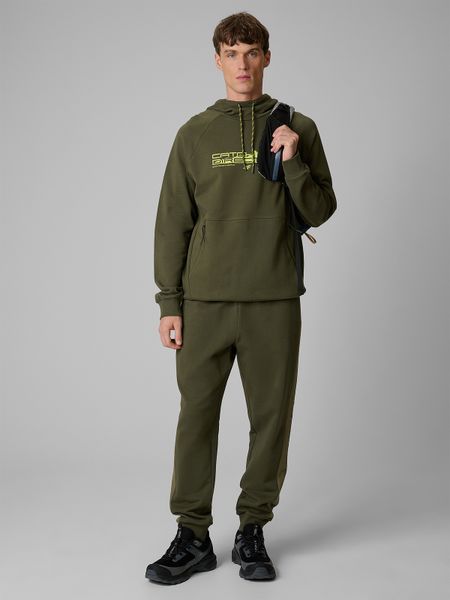 4F Spodnie dresowe joggery męskie - khaki M. Brązowe spodnie dresowe męskie 4f, bez wzorów, z dresówki, długie. Za 159.99 zł.