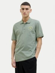 Jack & Jones Polo Simon 12269299 Zielony Regular Fit. Zielone koszulki polo męskie Jack & Jones, m, bez wzorów, z bawełny, bez kołnierzyka, bez ramiączek. Za 69.99 zł.