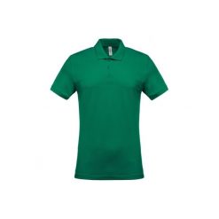 Koszulka polo z krótkim rękawem Kariban Piqué. Zielone koszulki polo męskie KARIBAN, m, bez wzorów, eleganckie, bez kołnierzyka, bez ramiączek. Za 94.00 zł.