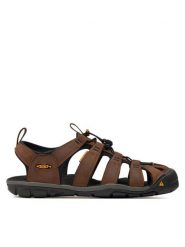 Keen Sandały Clearwater Cnx Leather 1013106 Brązowy. Brązowe sandały męskie Keen, z nubiku, bez zapięcia. Za 359.99 zł.