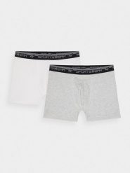 4F Bielizna bokserki (2-pack) męskie - białe M. Biała bokserki męskie 4f, m, bez wzorów, z bawełny. W wyprzedaży za 49.99 zł.