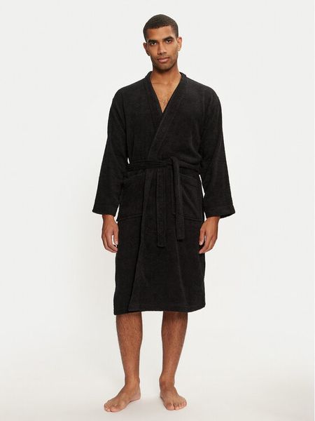 Jack & Jones Szlafrok 12243624 Czarny. Czarne szlafroki męskie Jack & Jones, l, bez wzorów, z bawełny, bez kaptura. Za 179.99 zł.