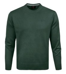 Wełniany Sweter, Okrągły Dekolt (U-Neck) - Pako Jeans - Zieleń Butelkowa. Zielone kardigany męskie Pako Jeans, l, bez wzorów, z jeansu, bez ramiączek. Za 169.00 zł.