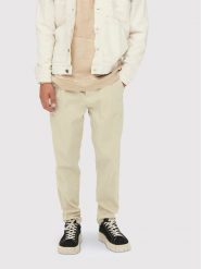 Only & Sons Spodnie materiałowe Leo 22013002 Beżowy Regular Fit. Brązowe spodnie na co dzień męskie Only & Sons, bez wzorów, z bawełny. Za 179.99 zł.