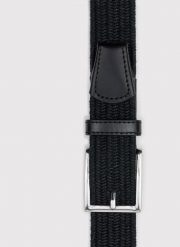 PAKO LORENTE – Czarny bawełniany pasek męski. Czarne paski męskie Pako Lorente, bez wzorów, z bawełny. Za 99.99 zł.