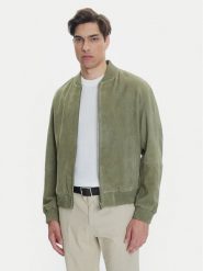 BOSS Kurtka skórzana H-Muller 50543213 Zielony Regular Fit. Zielone kurtki męskie Boss, m, bez wzorów, ze skóry, bez ramiączek, bez kaptura. Za 2,109.00 zł.